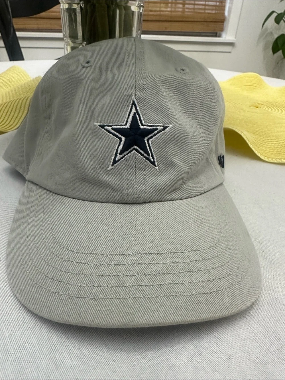 Toddler 47 Brand Light Gray Cap with Navy Star Embroidery